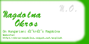 magdolna okros business card